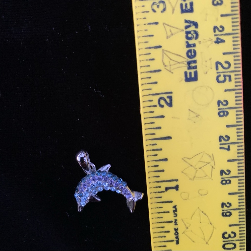 Sparkling Blue Dolphin Charm